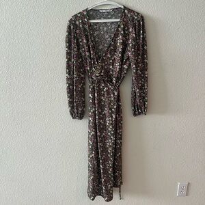 Mango Black Floral Maxi Dress